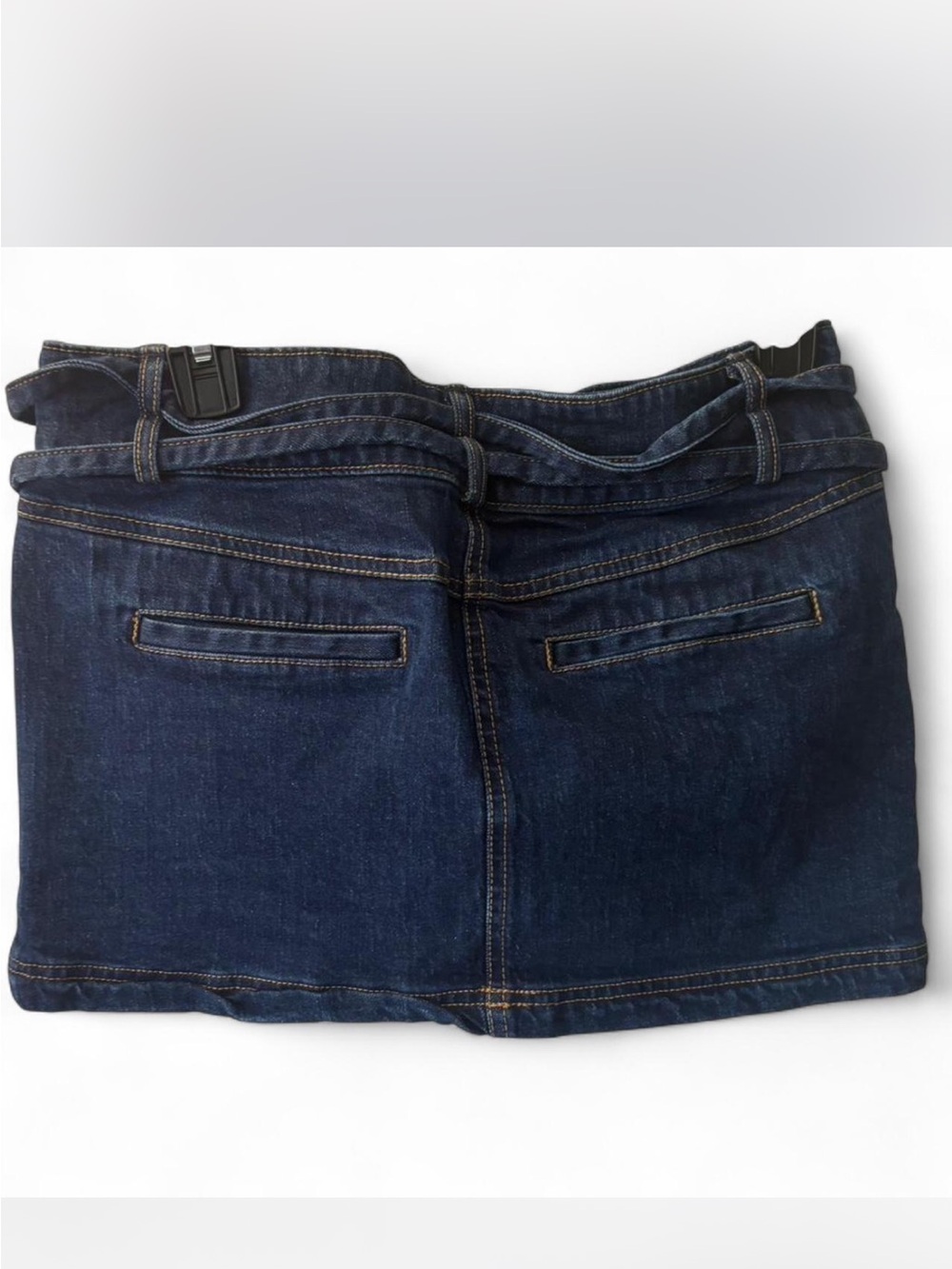 Urban Outfitters 90s Micro Mini Denim Skirt Dark Wash Retro 90s Y2K Rocker - Picture 3 of 5